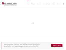 Tablet Screenshot of midamericanrubber.com
